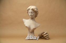 Bust Statuette Bust Terracotta Old Woman Style Art Nouveau 1900 Le Guluche