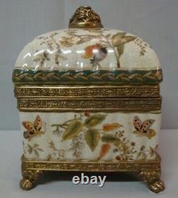 Butterfly Jewelry Box Art Deco Style Art Nouveau Porcelain