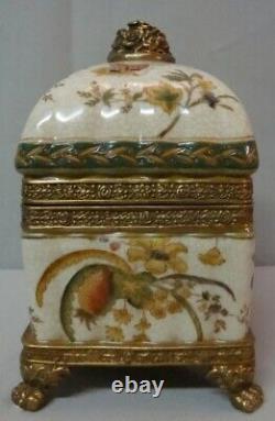 Butterfly Jewelry Box Art Deco Style Art Nouveau Porcelain