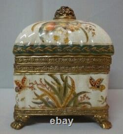Butterfly Jewelry Box Art Deco Style Art Nouveau Porcelain