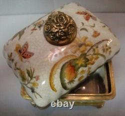 Butterfly Jewelry Box Art Deco Style Art Nouveau Porcelain