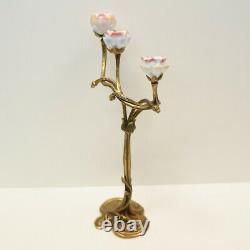 Candlestick Flowers Style Art Deco Style Art New Solid Bronze Ceramic Porcela