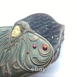 Candy Box In Resin Polichrome Style Art Nouveau Crisis Elephantine