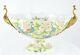 Centerpiece Bowl Peacock Bird Art Deco Style Art Nouveau Porcelain