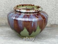 Ceramic Flame Cache Pot from the Art Nouveau Period, Dalpayrat Style, 1900