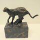 Cheetah Animalier Style Art Deco Style Art Nouveau Massi Bronze Statue Sculpture