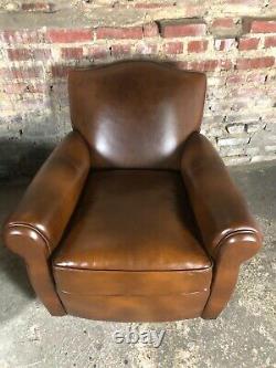 Club Moustache Chair In Vintage-style Havan Leather