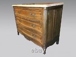 Commode Louis XV Style Walnut 1900 Marble Top