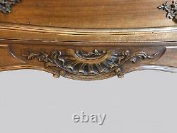 Commode Louis XV Style Walnut 1900 Marble Top