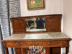 Credenza with Elm Burl Veneer Art Nouveau 1900 Majorelle Guimard Style