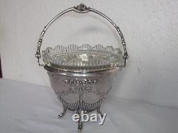 Decorative Art Nouveau Style Bowl from 1901 from Denmark in 830 Silver #9601