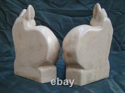 Decorative Bookends Fox Figurine Animal Hunting Art Deco Art Nouveau Style P