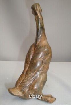 Duck Goose Bird Animal Sculpture Statue Art Deco Art Nouveau Style