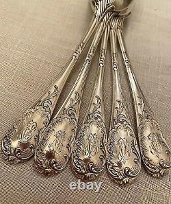 E. Puiforcat Suite Of 5 Silver Spoons Massive Style Louis XV Transition