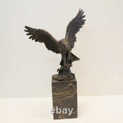 Eagle Bird Animal Statue Sculpture Art Deco Art Nouveau Bronze