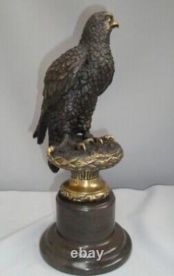 Eagle Bird Animal Statue Sculpture Art Deco Art Nouveau Style Bronze