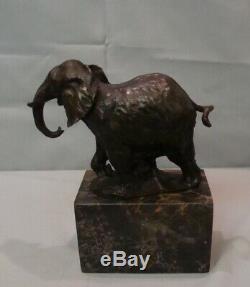 Elephant Statue Animal Style Art Deco Art Nouveau Bronze Massive