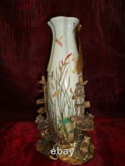 Elfe Frog Vase Fee Style Art Deco Style Art Nouveau Porcelaine Bronze