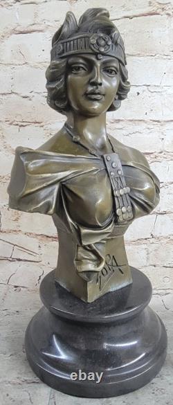 Emanuel Villanis Bohemian Large Bronze French Art Nouveau Style Bust