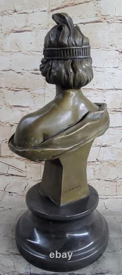 Emanuel Villanis Bohemian Large Bronze French Art Nouveau Style Bust