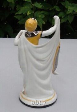 Figurine Statue Dancer Scarf Style Art Deco Style Art Nouveau Porcelain