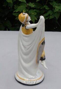 Figurine Statue Dancer Scarf Style Art Deco Style Art Nouveau Porcelain