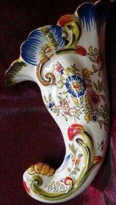 Flower Vase Bouquetiere in Art Deco and Art Nouveau Style Porcelain