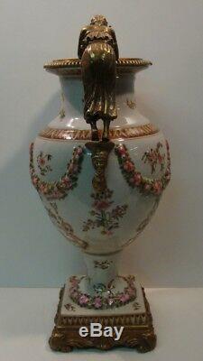 Flower Vase Figurine Style Art Deco Art Nouveau Porcelain Ceramic Bronze