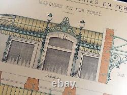 French Style Art Nouveau Architecture Civil Engineering Diagram Large Print.