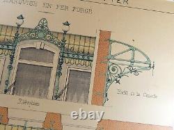 French Style Art Nouveau Architecture Civil Engineering Diagram Large Print.