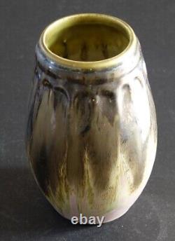 Gilbert Méténier style Art Nouveau Vase - Brown and Old Rose