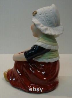 Girl Peasant Figurine Art Deco Art Nouveau Style Porcelain