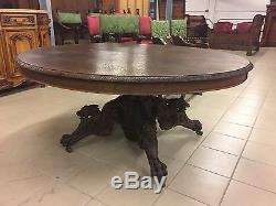 Great Room Table Pedestal Table Dining Henry II Style Oak