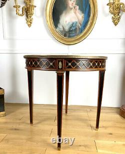 Gueridon Style Louis XVI Awarded To André Mailfert With Marble Top