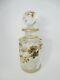 Hand-painted Crystal Glass Perfume Bottle France Circa 1900 Art Nouveau Style