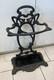 Hector Guimard Style Art Nouveau Cast Iron Umbrella Stand With Painted Background