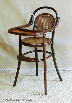 High Infant Baby Fischel Bentwood Style Viennese Time Thonet Chair