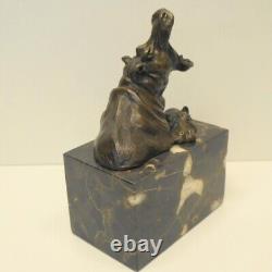 Hippo Statue Sculpture Animal Hunting Art Deco Art Nouveau Style B