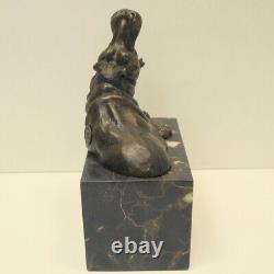 Hippo Statue Sculpture Animal Hunting Art Deco Art Nouveau Style B