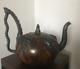 Immense Ceramic Teapot With Faces Signed S Hublet In Art Nouveau Style Art.