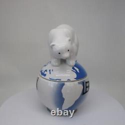 Jewelry Box Animal Bear Leroux Art Deco Art Nouveau Porcelain