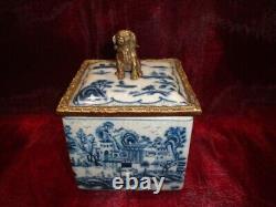 Jewelry Box Dog Figurine Animal Style Art Deco Art Nouveau Porcelain