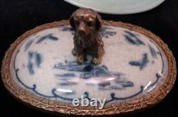 Jewelry Box Dog Figurine Animal Style Art Deco Art Nouveau Porcelain