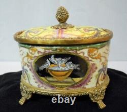 Jewelry Box Dove Bird Art Deco Style Art Nouveau Porcelain