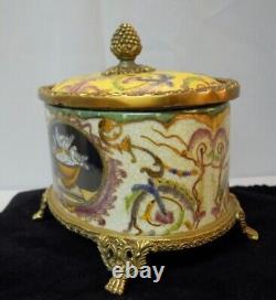 Jewelry Box Dove Bird Art Deco Style Art Nouveau Porcelain