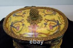 Jewelry Box Dove Bird Art Deco Style Art Nouveau Porcelain