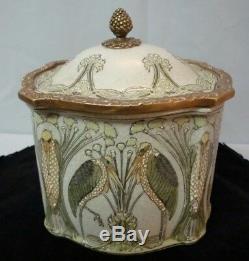 Jewelry Box Marabou Bird Style Art Deco Art Nouveau Ceramic