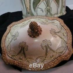 Jewelry Box Marabou Bird Style Art Deco Art Nouveau Ceramic