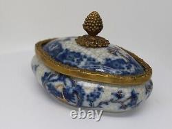 Jewelry Box Tobacco Flowers Art Deco Art Nouveau Style Porcelain Ceramic