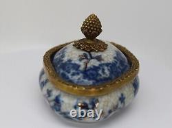 Jewelry Box Tobacco Flowers Art Deco Art Nouveau Style Porcelain Ceramic